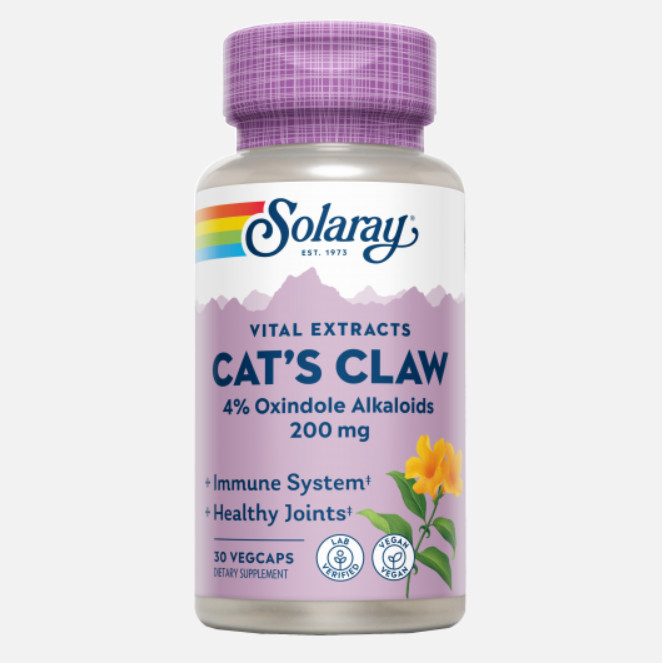 Comprar en Gran Farmacia Andorra SOLARAY Cat's Claw (Uña de Gato)- 30 VegCaps. Apto para veganos
