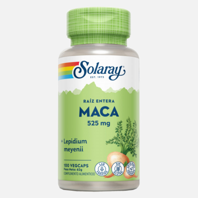 Comprar en Gran Farmacia Andorra SOLARAY Maca-100 VegCaps. Sin gluten. Apto para veganos 