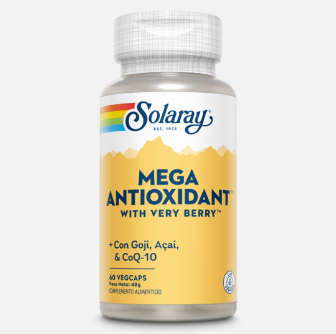 Comprar en Gran Farmacia Andorra SOLARAY Mega-Multi Antioxidant With Very Berry- 60 VegCaps. Apto para veganos