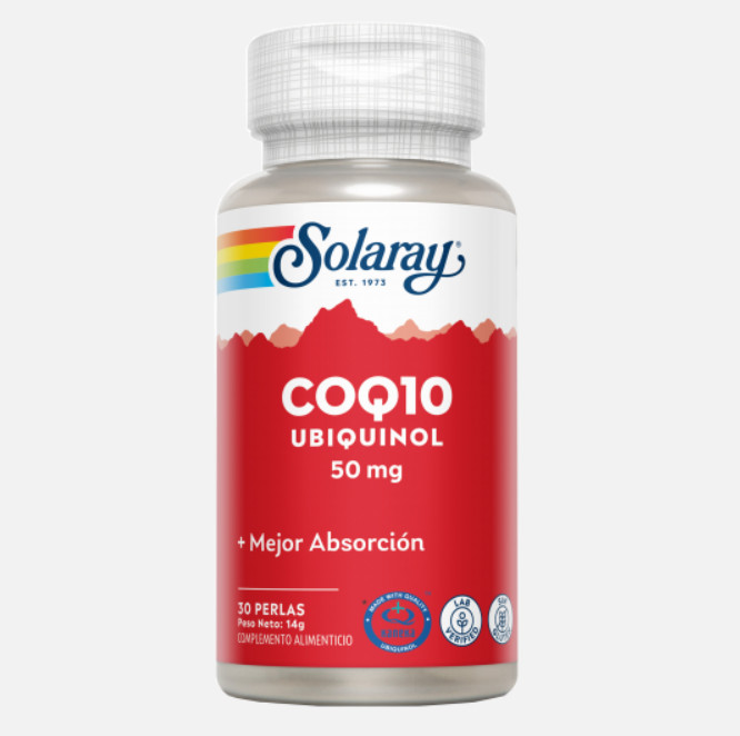 Comprar en Gran Farmacia Andorra SOLARAY Ubiquinol (kaneka®) CoQ10 50 mg- 30 perlas. Sin gluten