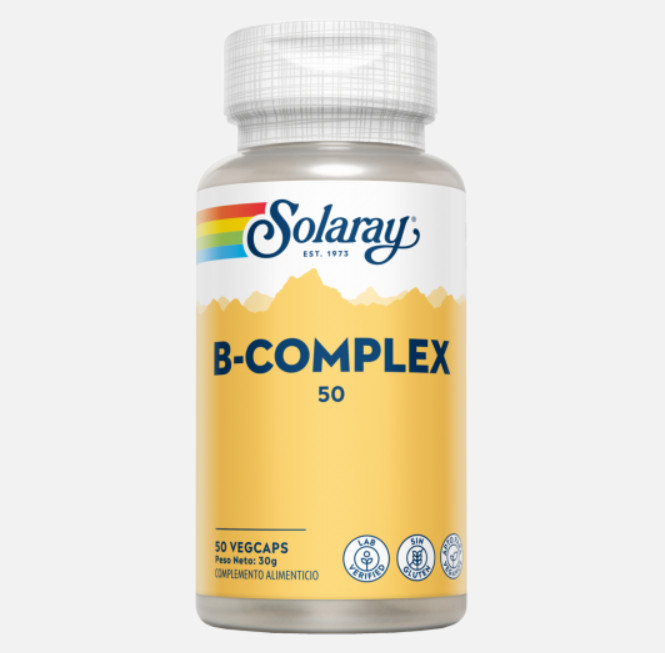 Comprar en Gran Farmacia Andorra SOLARAY B Complex 50- 50 VegCaps. Sin gluten. Apto para veganos