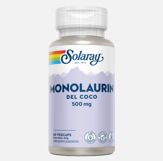Comprar en Gran Farmacia Andorra SOLARAY Monolaurin 500 Mg-60 Vegcaps. Aptos veganos. Sin gluten.