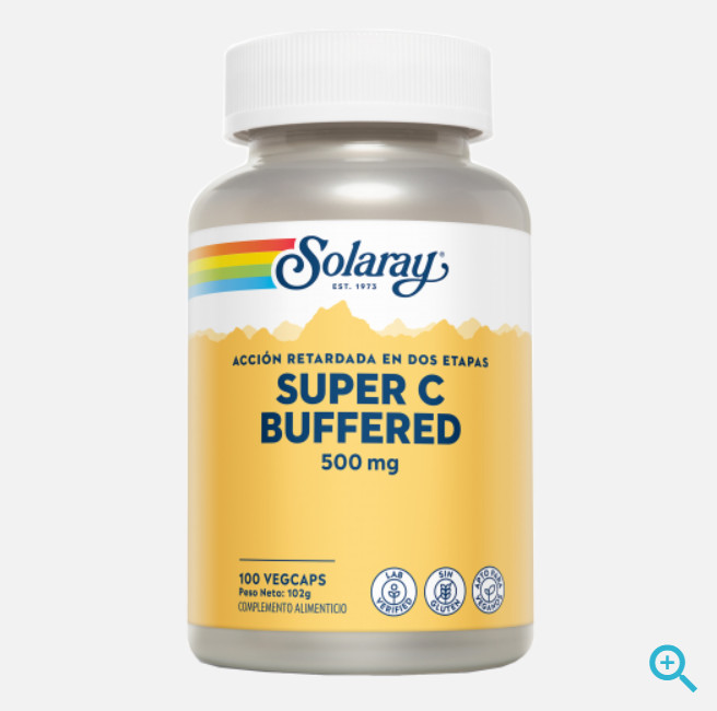 Comprar en Gran Farmacia Andorra SOLARAY Super Vitamin C A/R- 100 VegCaps. Sin gluten. Apto para veganos