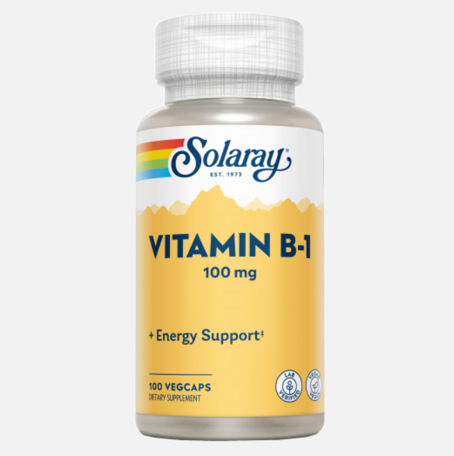 Comprar en Gran Farmacia Andorra SOLARAY Vitamin B1 100 mg - 100 VegCaps. Apto para veganos