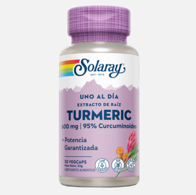Comprar en Gran Farmacia Andorra SOLARAY Turmeric 600 mg-uno al día-30 VegCaps. Sin gluten. Apto para veganos