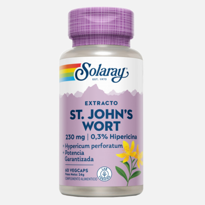 Comprar en Gran Farmacia Andorra SOLARAY St. John's Wort-60 VegCaps. Apto para Veganos