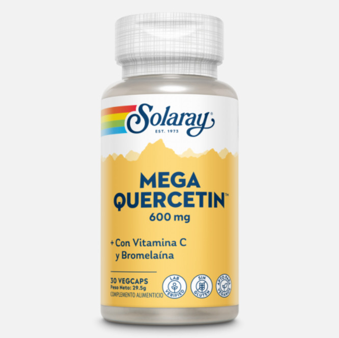 Comprar en Gran Farmacia Andorra SOLARAY Small Mega Quercetin™ -30 VegCaps. Sin gluten. Apto para veganos