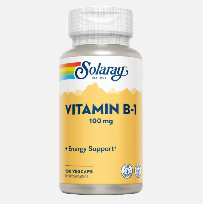 Comprar en Gran Farmacia Andorra SOLARAY Vitamin B1 100 mg - 100 VegCaps. Apto para veganos