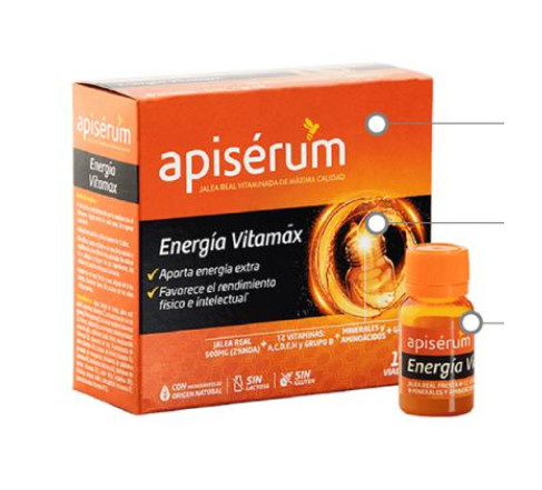 Comprar en Gran Farmacia Andorra APISÉRUM - Energía Vitamax (18 viales)