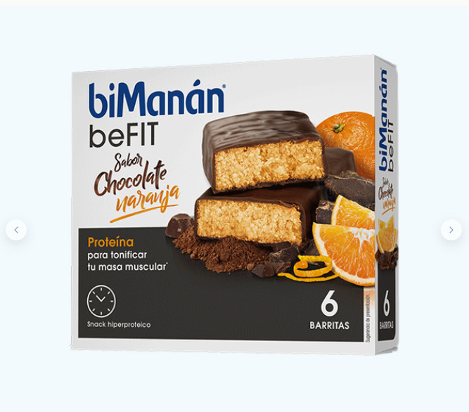 Comprar en Gran Farmacia Andorra BIMANAN biManán beFIT Barrita Chocolate y Naranja - 6 Unidades
