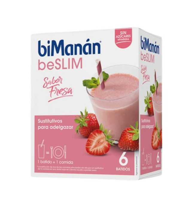 Comprar en Gran Farmacia Andorra biManán beSLIM Batido de Fresa - 6 Batidos