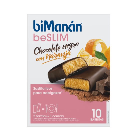 Comprar en Gran Farmacia Andorra biManán beSLIM Barritas Chocolate Naranja - 10 Unidades