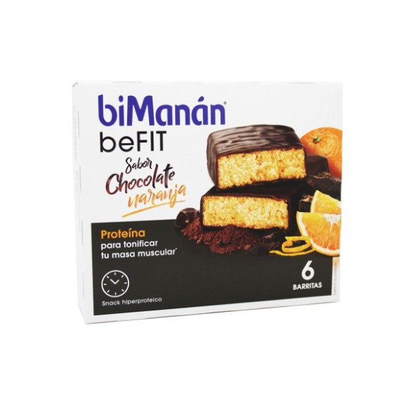Comprar en Gran Farmacia Andorra biManán beFIT Barrita Chocolate y Naranja - 6 Unidades