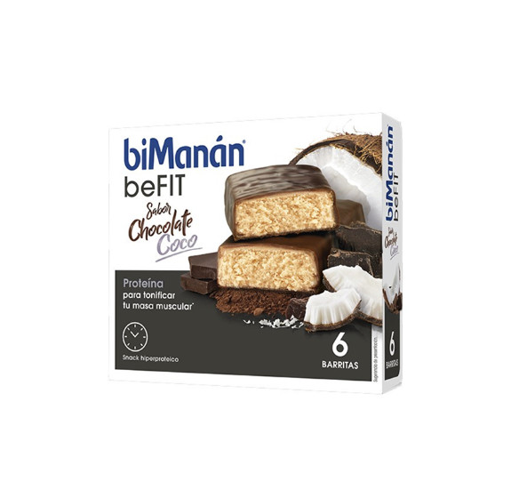 Comprar en Gran Farmacia Andorra biManán beFIT Barrita Chocolate y Coco - 6 Unidades