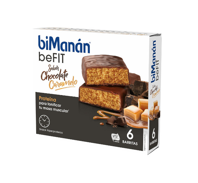 Comprar en Gran Farmacia Andorra biManán beFIT Barrita Caramelo - 6 Unidades