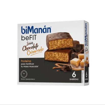 Comprar en Gran Farmacia Andorra biManán beFIT Barrita Caramelo - 6 Unidades