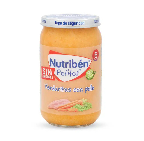 Comprar en Gran Farmacia Andorra NUTRIBEN Potito Verduritas con pollo Sin Almidones - Pack de 6 unidades